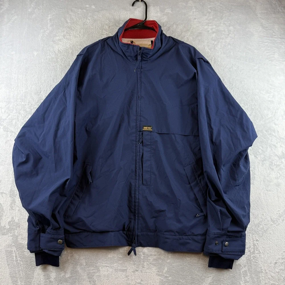 Zero Restriction Jacket Mens XL Blue Gore-Tex Golf Rain Windbreaker Made in USA